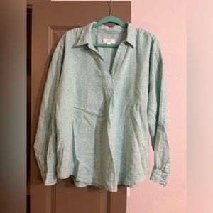 Charter Club Linen Long Sleeve Blouse